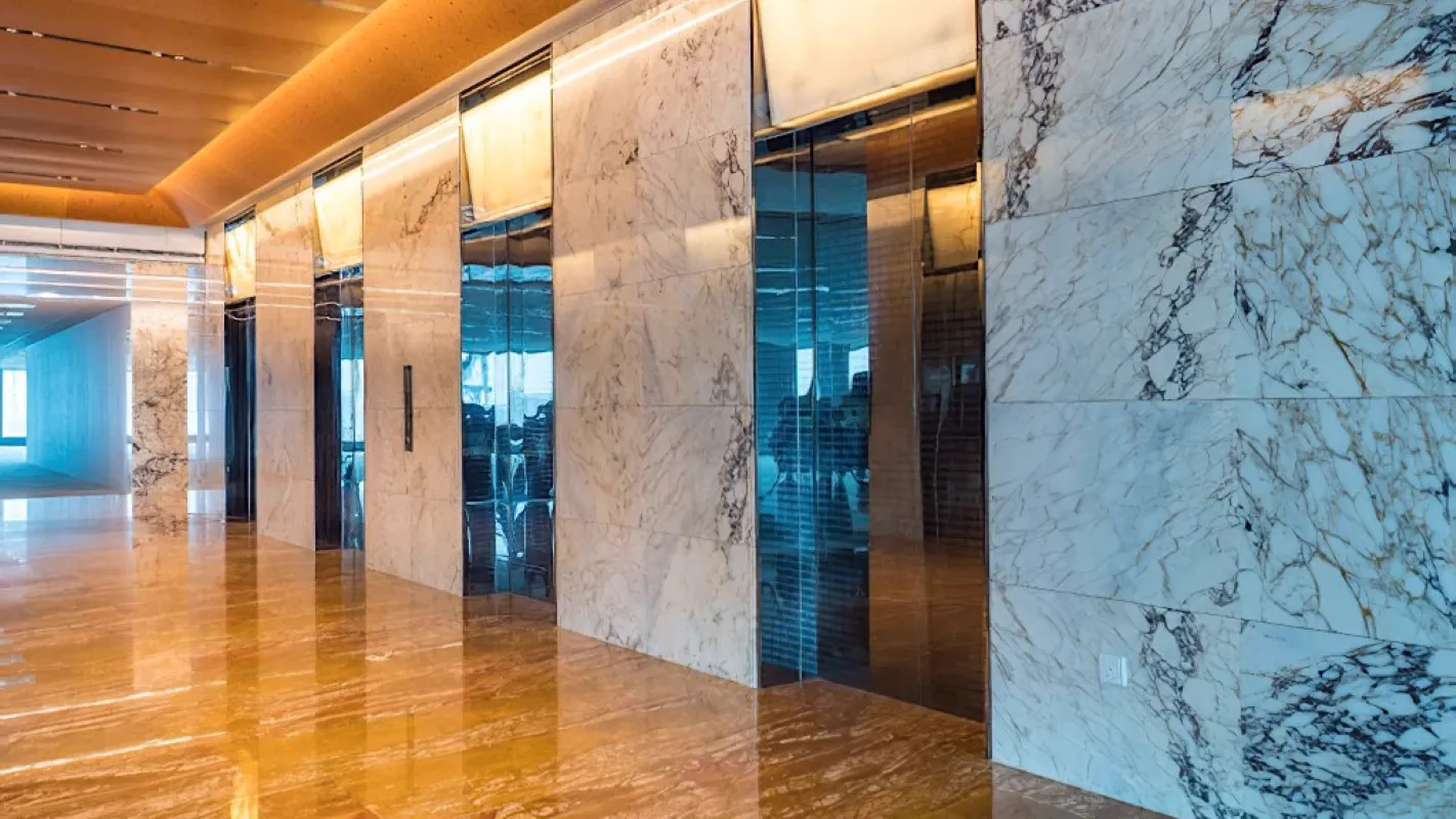 Marble lift lobby